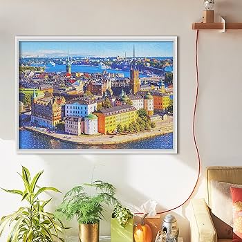 Amazon.co.jp: MISITU ジグソーパズル 1000ピース パズル 風景 町 港町