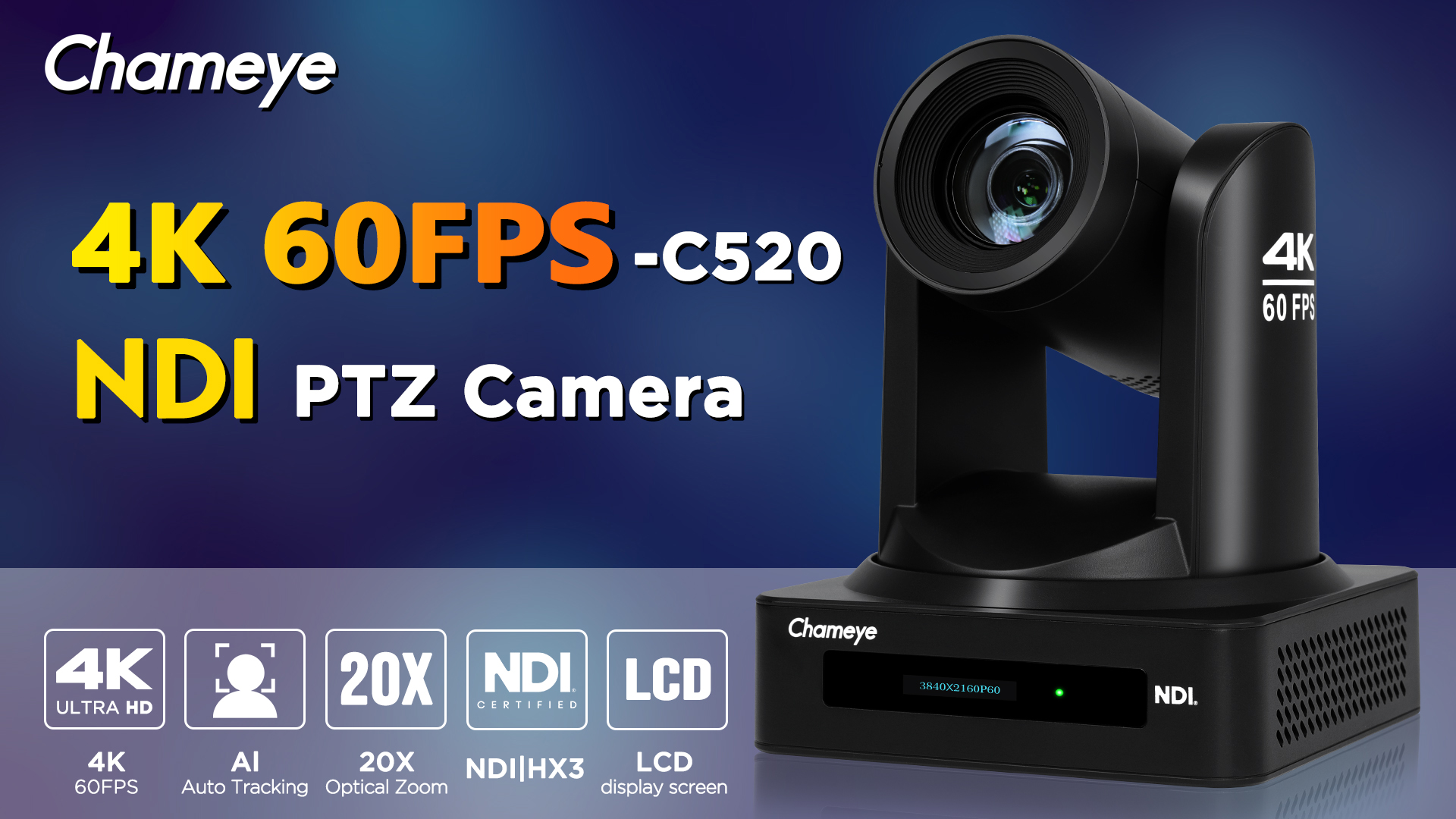 Amazon.com : Chameye 60FPS 4K NDI PTZ Camera 20x Optical Zoom