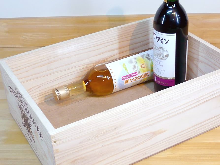 Amazon｜木の香る日本製【ワインボックス ワイン木箱】(Lサイズ