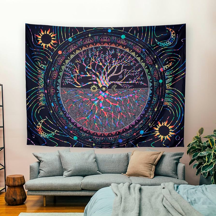 生命の木 タペストリー ブラックライト対応 生命の木 タペストリー