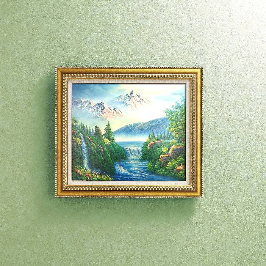 落ち葉をダイナミックに画面いっぱいF12号。保田三友紀の油絵額縁