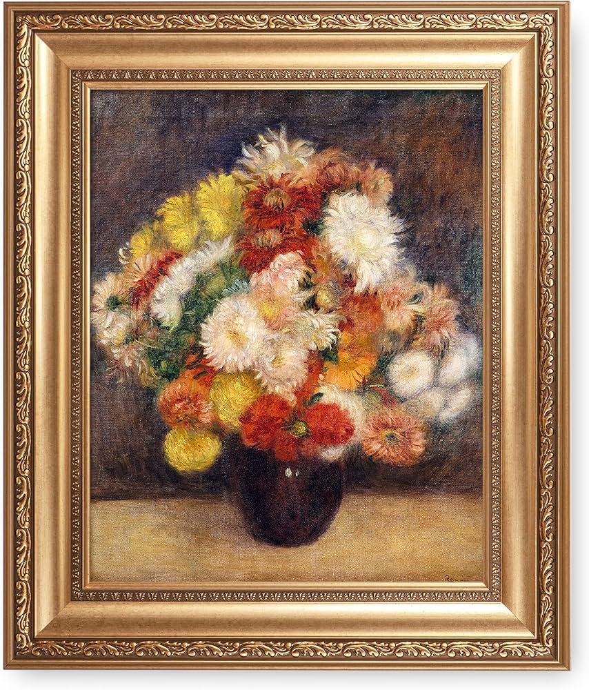 Amazon.co.jp: ピエール・オーギュスト・ルノワール作 菊の花束 絵画