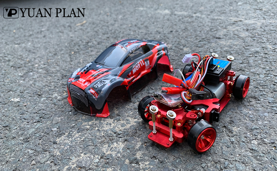 Amazon.com: YUAN PLAN RC Drift Car DIY, 1/28 4WD 2.4G Metal Rear