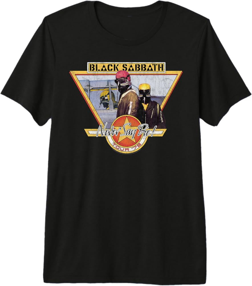 Amazon.com: Black Sabbath Never Say Die T-Shirt Premium Tri-blend
