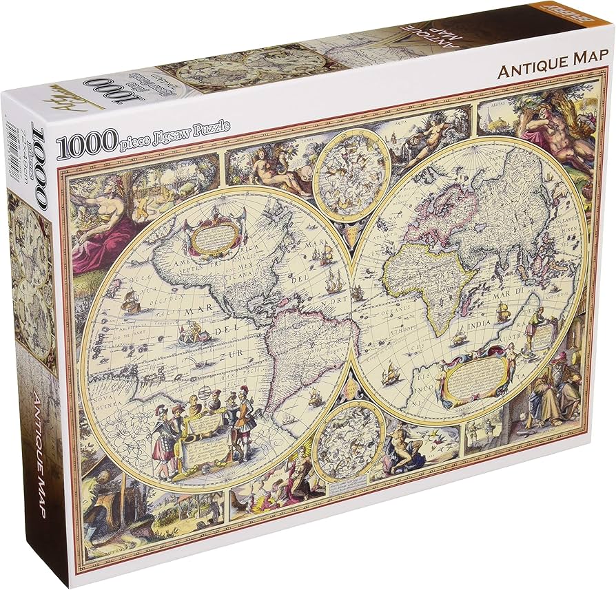 Amazon.co.jp: 1000ピース ジグソーパズル アンティーク マップ
