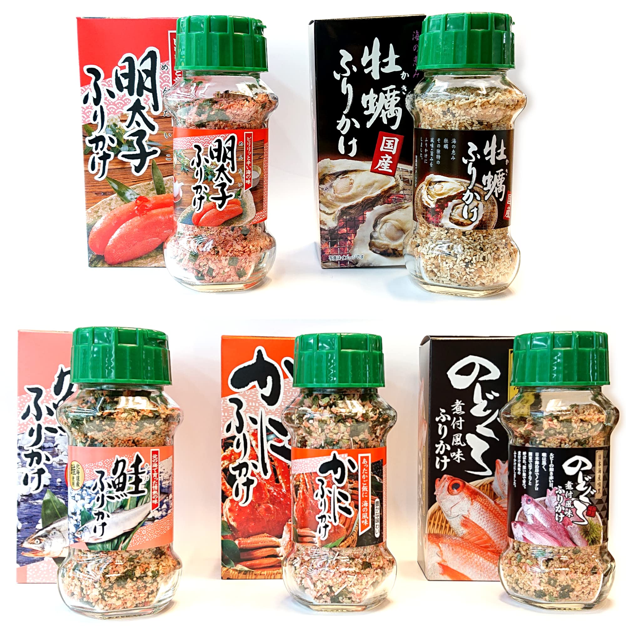 Amazon.co.jp: みなり 海の幸5種類ふりかけセット （のどぐろ・鮭
