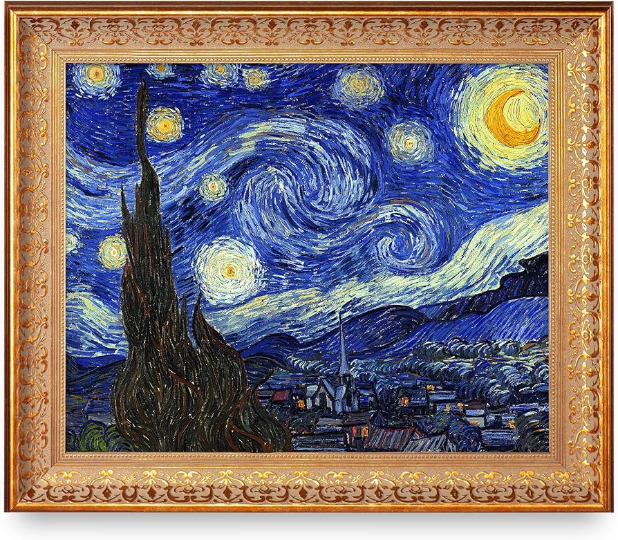 Amazon.co.jp: ヴィンセント・ヴァン・ゴッホ作星月夜。フレームサイズ
