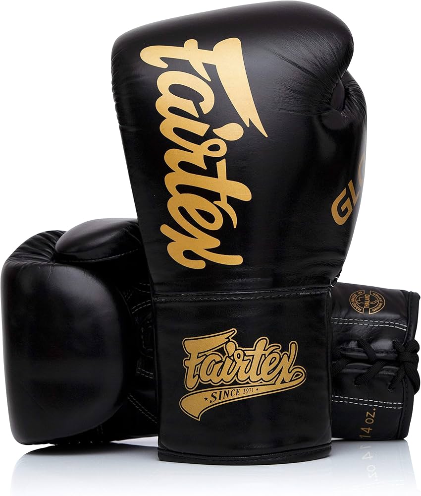 限定品 Fairtex ボクシンググローブ 黒/黄 16oz 限定品 Fairtex