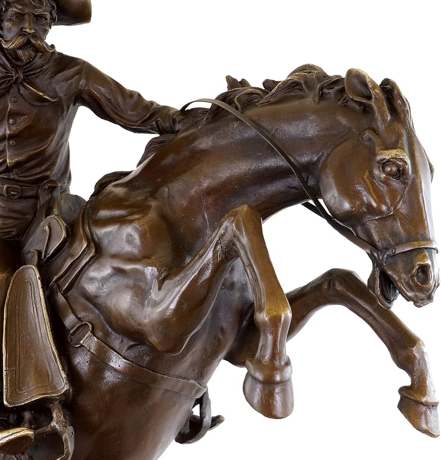 Amazon.co.jp: Kunst & Ambiente - ブロンコバスター - ブロンズ彫刻