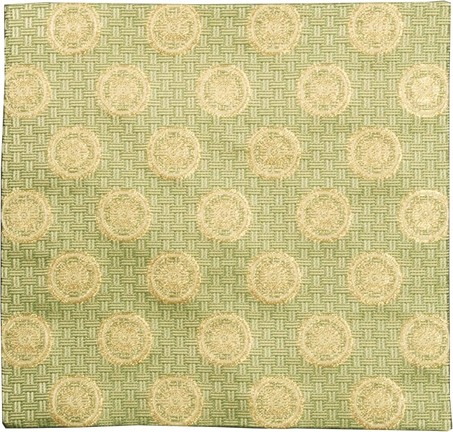 Amazon｜修斎(Syusai) 古帛紗 緑 サイズ:縦15.6x横15x厚さ0.3cm 交織