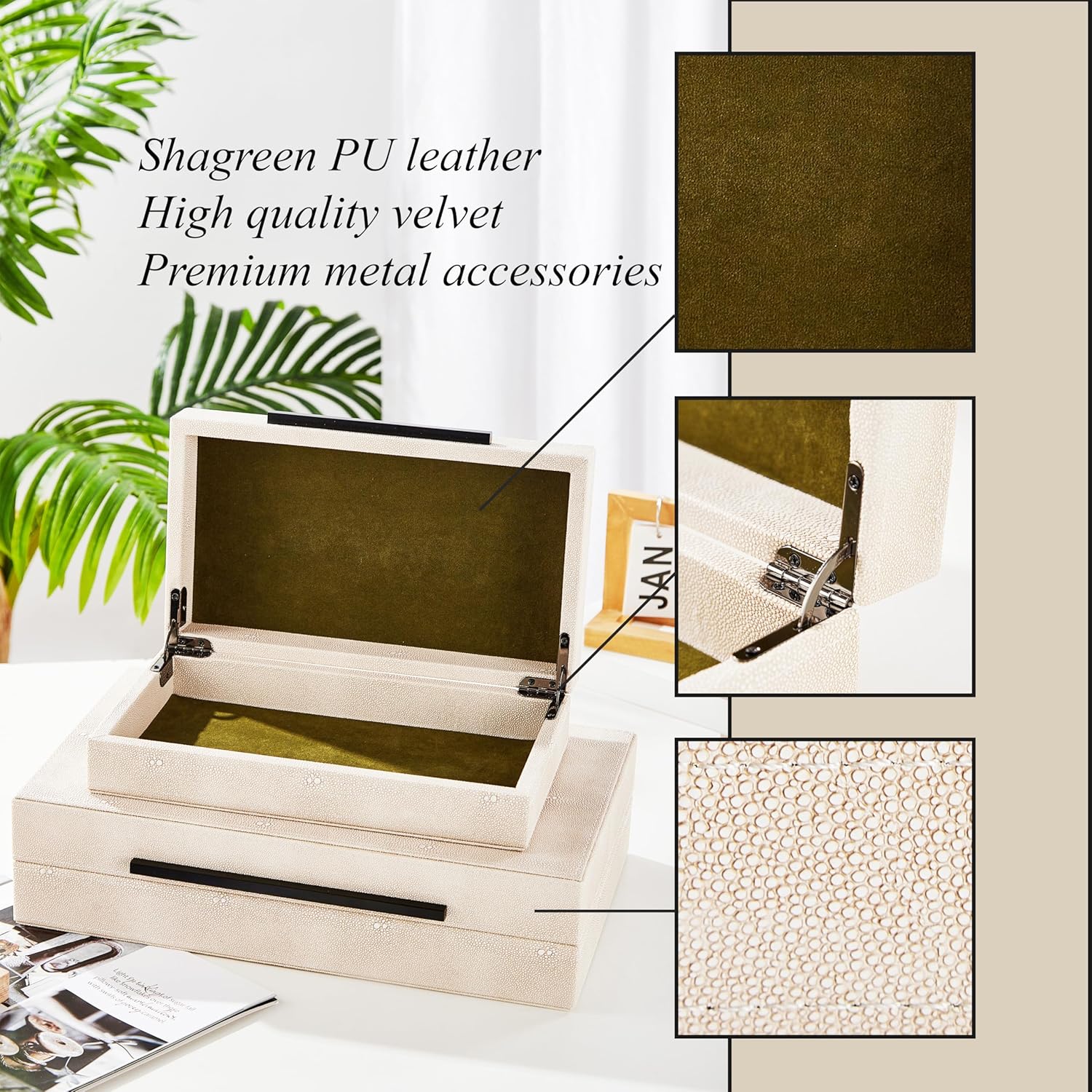 アンティーク リモージュ 手描き山野草 トリンケットジュエリーケース