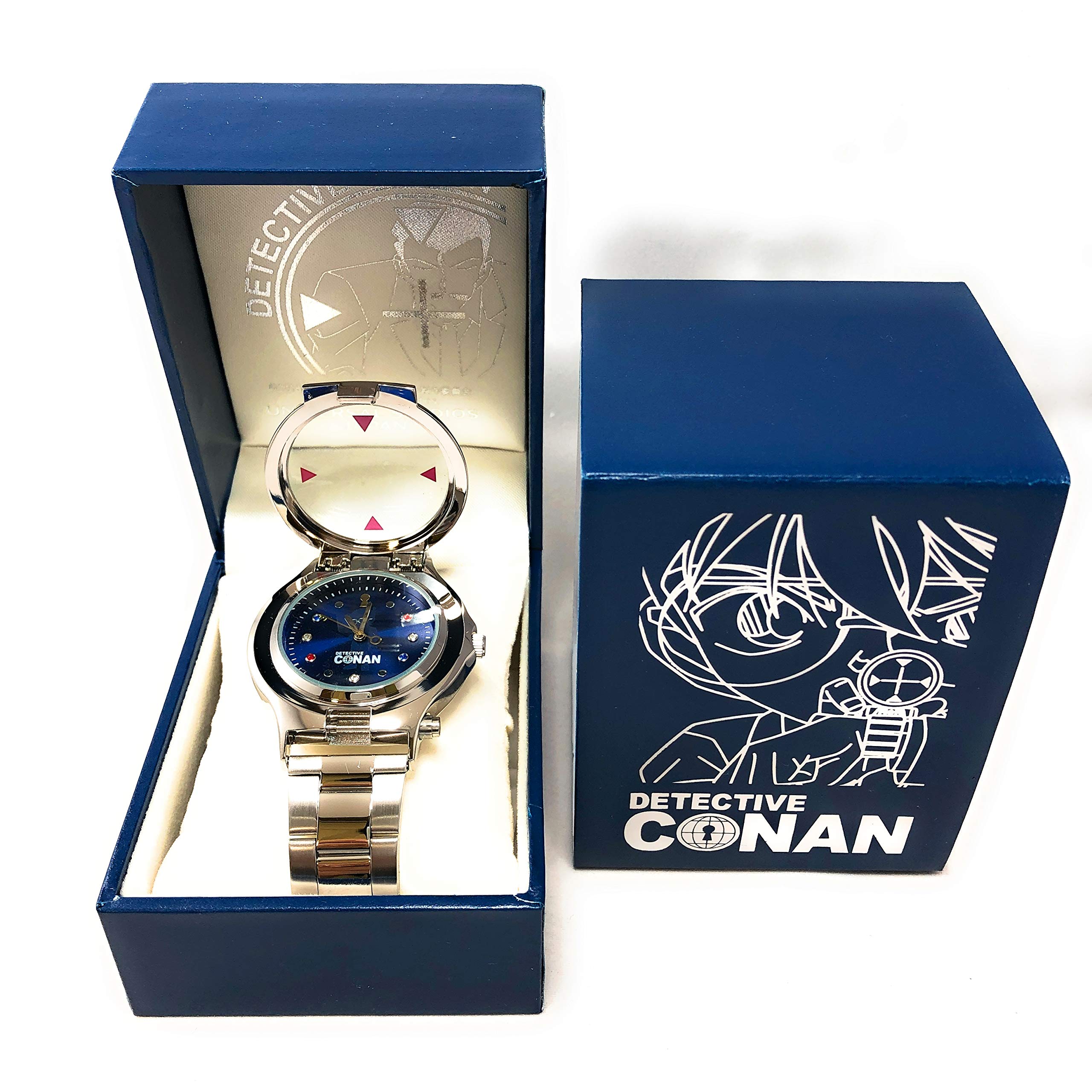 名探偵コナン アクリルクロック 麻酔銃型デザイン 壁掛け時計 江戸川