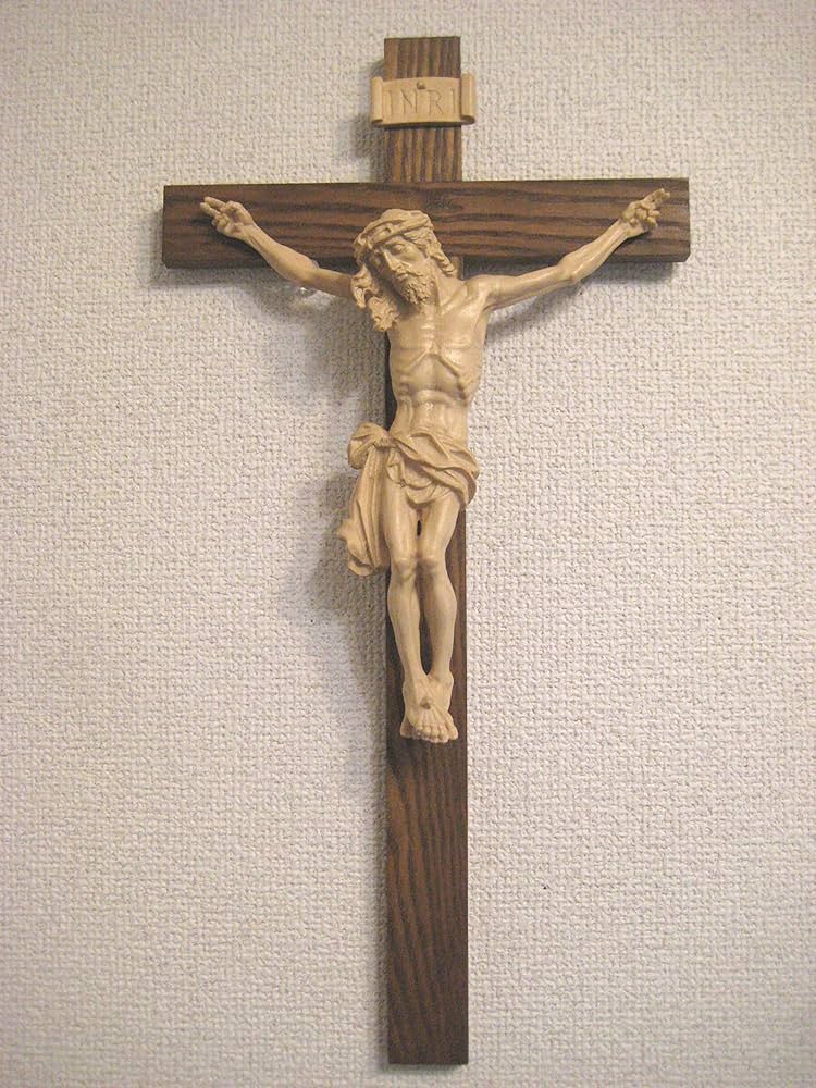 850『十字架 人物 磔刑 陶板』 /骨董品 古美術 古道具 アンティーク