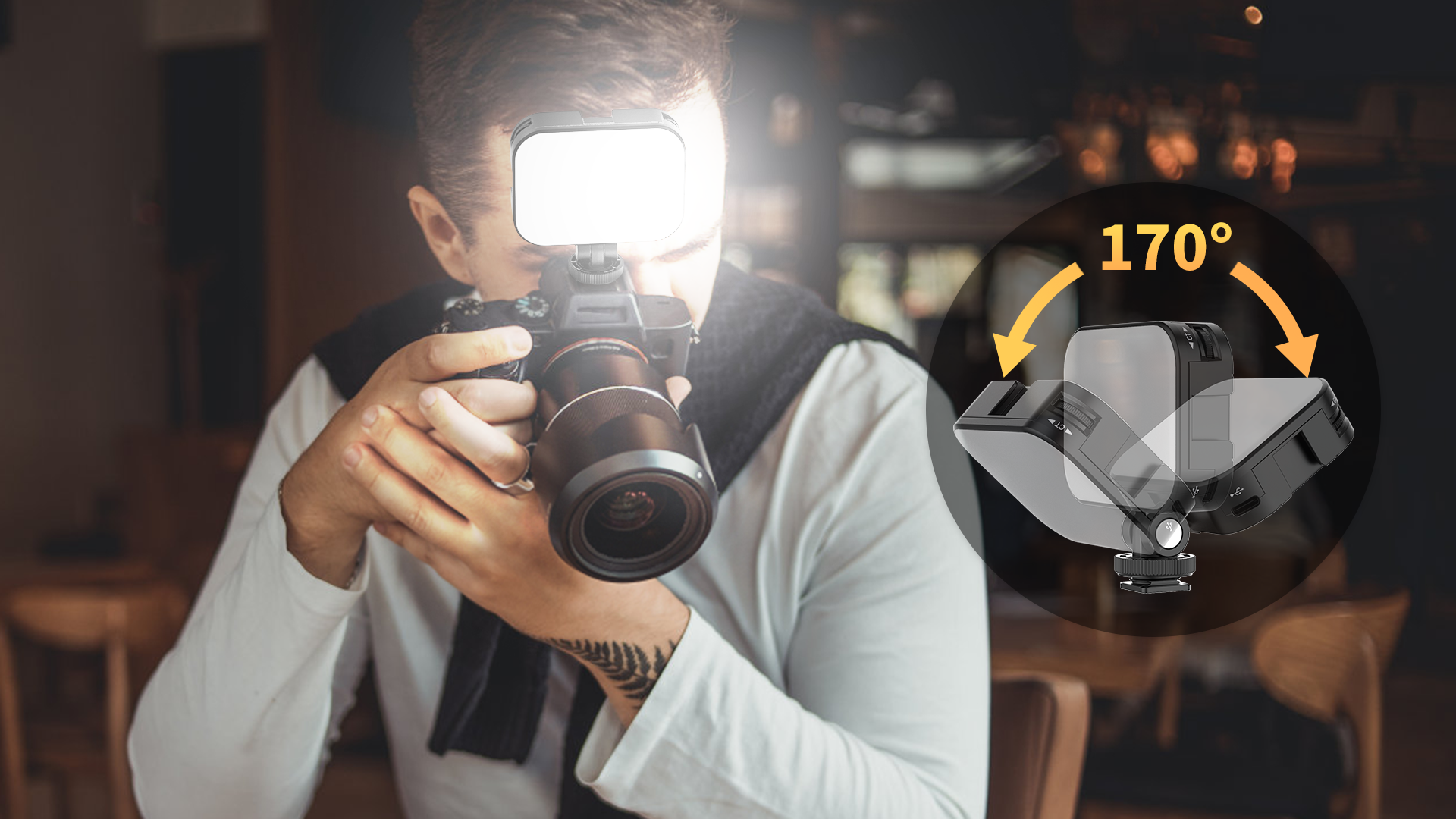 Amazon | Ulanzi LEDビデオライト 撮影用ライト Type-C充電式 2000mAh