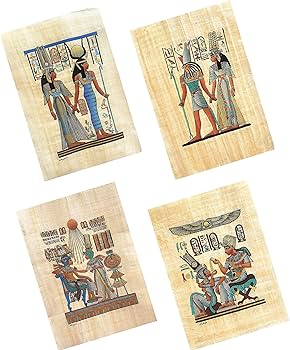 Amazon.co.jp: NileCart エジプトのパピルス絵画 オリジナル手描き