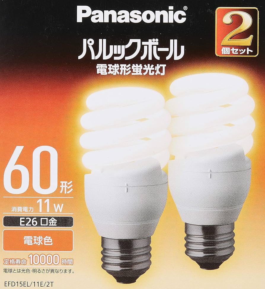 Amazon | パナソニック 電球形蛍光灯 パルックボール 電球60W形相当