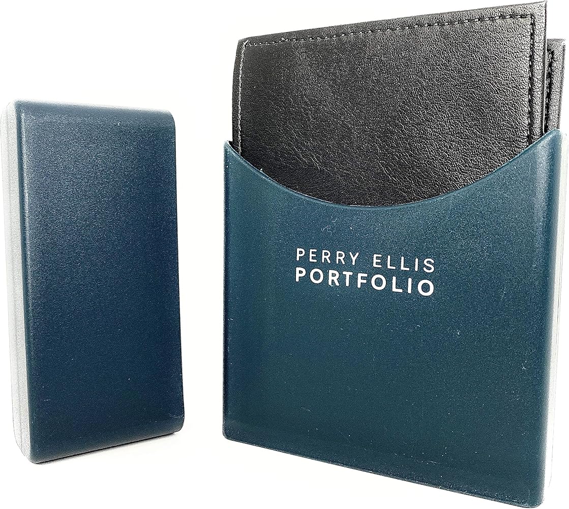 Amazon.com: Perry Ellis Men's Portfolio Leather Bifold Wallet with