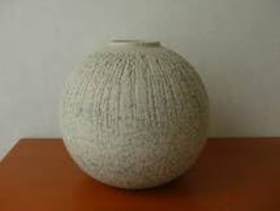 Amazon.co.jp: 花瓶信楽焼美杉 作美杉窯飾り壺一輪挿し花器球体壺花入