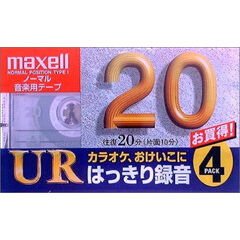 Amazon | maxell 録音用 カセットテープ ノーマル/Type1 20分 4巻 UR