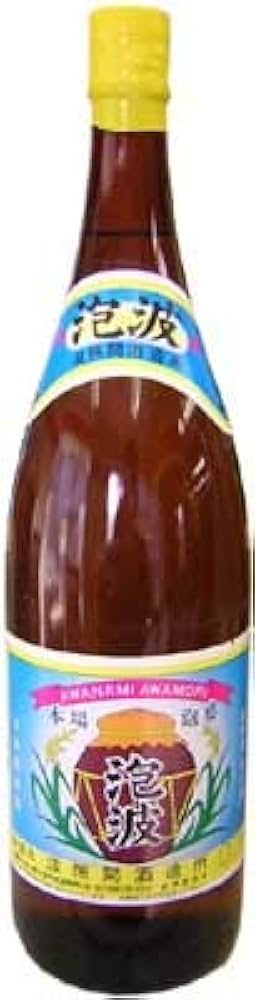 Amazon.co.jp: 波照間酒造所 泡波 (茶色瓶) 泡盛 30度 1800ml : 食品