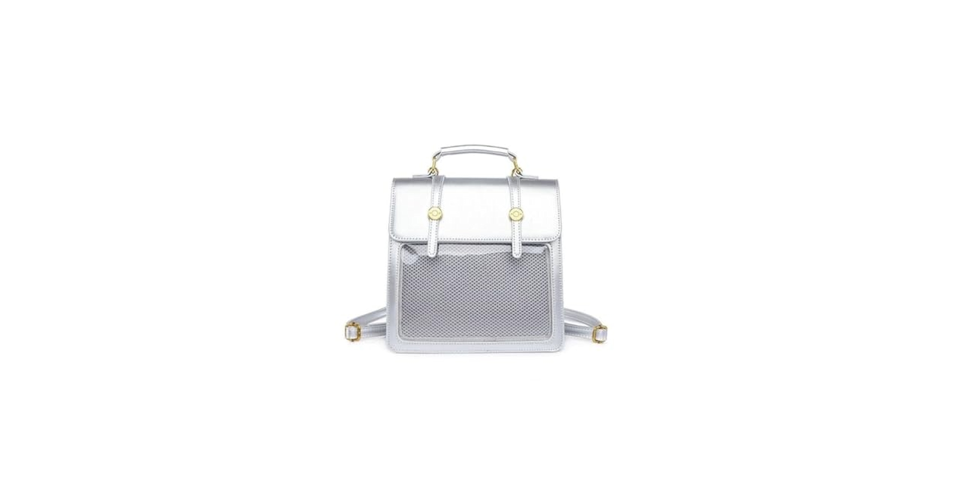 ミュージシャン theGazettE mini leather backpack/silver the GazettE