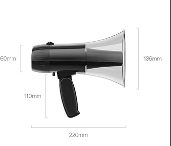 Amazon.co.jp: メガホン 拡声器 ハンドメガホン 20 ワット内蔵サイレン
