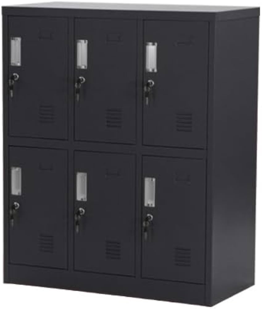 Amazon.co.jp: スチールロッカー 6人用 鍵付き 3列2段 UVカット