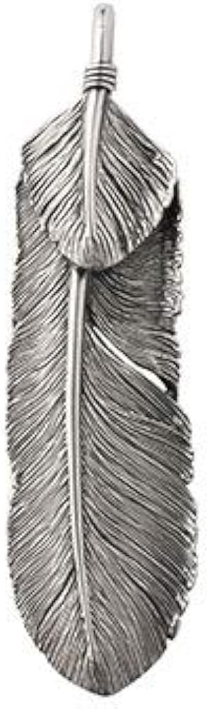 Amazon | [SAAD] サード ハート付 フェザー(左向き) シルバー925