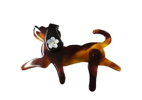 英成 作 べっこう 彪 ブローチ ヒョウ べっ甲 作家 箱入 美品 英成 作