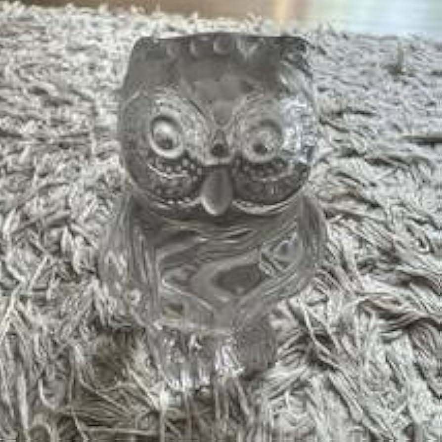 マイセン ガラス フクロウ セット 置物 サイン刻印 透明グラス Meissen