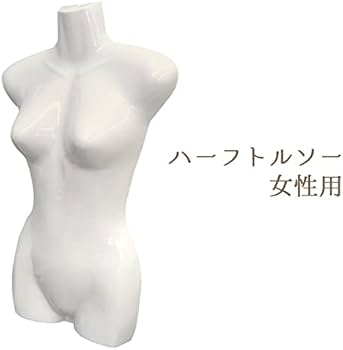 Amazon.co.jp: PLATA 上半身 全面 ハーフ トルソー マネキン 白色