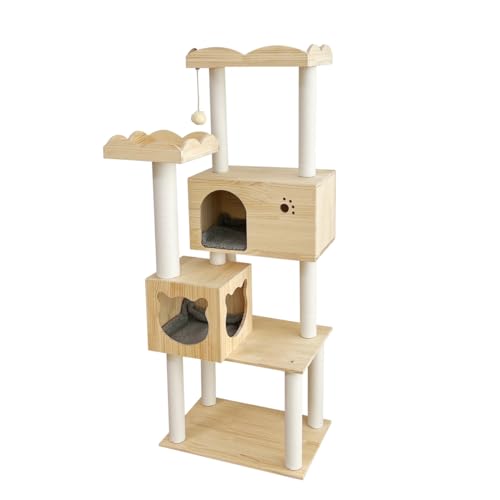 木製キャットタワー 据え置き型 桜❕ 木製キャットタワー 据え置き型