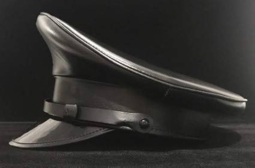 Amazon.co.jp: WW2 ナチスドイツ軍 SS レザー 制帽 レプリカ