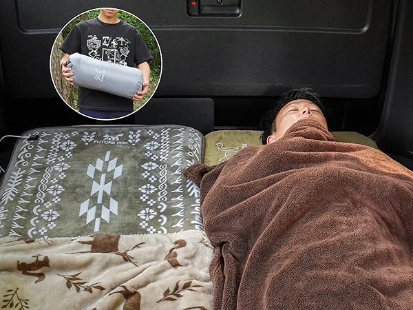 Amazon.co.jp: FUTUREFOX 電熱マット ナバホ柄 キャンプ ホットマット