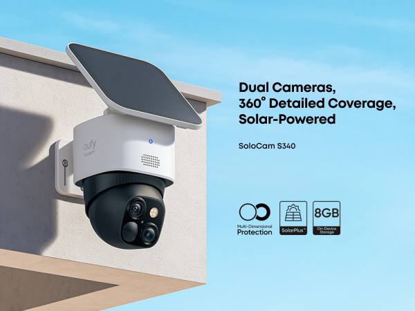 Shop SoloCam S340 Solar Security Camera | Dual Lens for Nordics