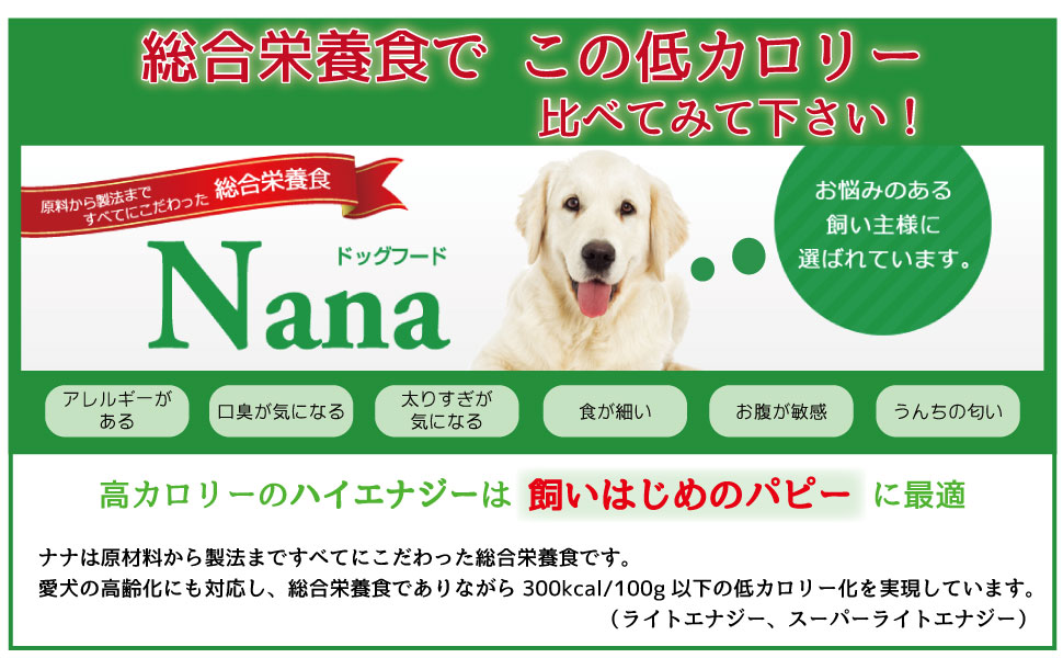 Amazon.co.jp: 総合栄養食 Nana（ナナ）ハイエナジー（代謝エネルギー