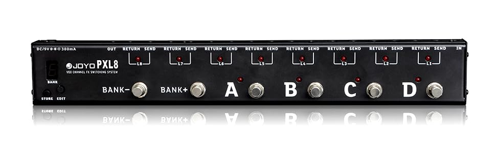 Amazon.com: JOYO PXL8 Foot Pedal Controller 8 FX Loop Programmable
