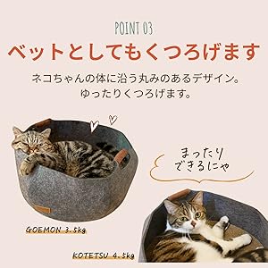 Amazon | 猫 爪とぎ ベッド おしゃれ キャットハウス カスが飛び出ない