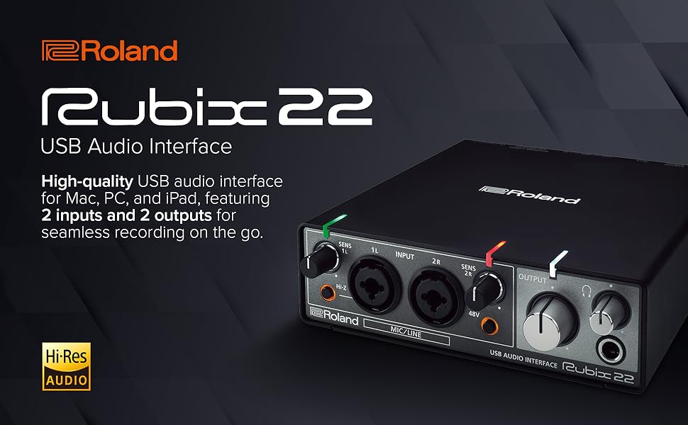 Amazon.com: Roland Rubix22 2-In/2-Out USB Audio Interface | High