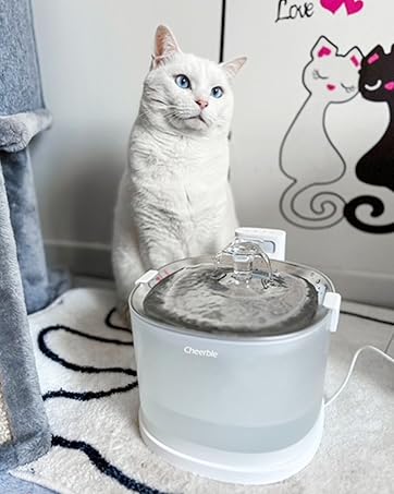 Cheerble 猫自動給水器 水飲み器 ポンプレス磁力給水 100%漏電なし