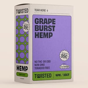 Amazon.com: Twisted Hemp Wraps Natural Cigarette Rolling Papers