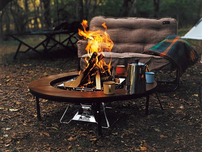 Amazon.co.jp: ロゴス(LOGOS) アイアンウッド囲炉裏サークルテーブルL