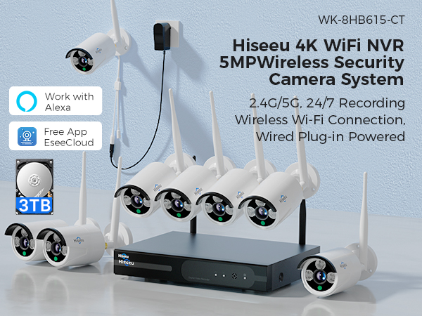 Amazon.com : Hiseeu Wireless Pro WiFi Security Camera System, 16CH
