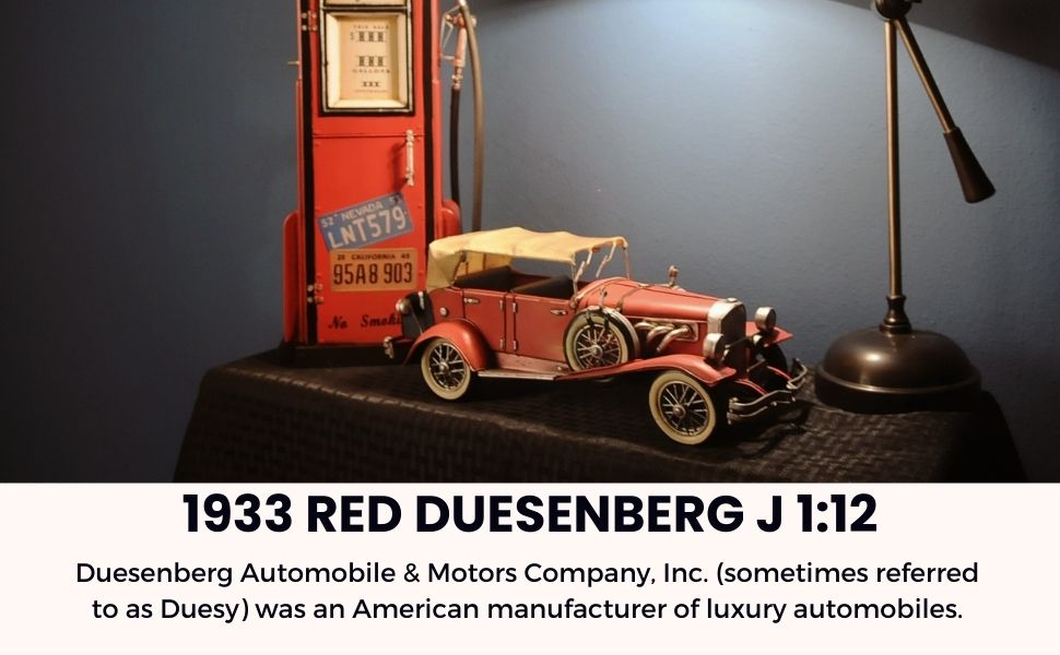 Amazon.com: Old Modern Handicrafts 1933 Red Duesenberg J 1:12