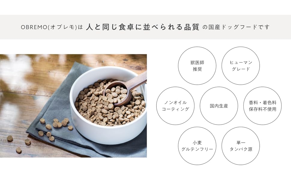 Amazon.co.jp: OBREMO オブレモ ドッグフード 鶏肉 全犬種 成犬用
