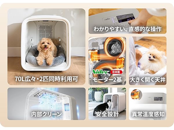 Amazon | nello ペットドライルーム＋Deo 日本製モーター2基搭載 獣