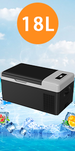 Amazon.co.jp: Sumeriy 車載冷蔵庫 18L -20℃～20℃ 急速冷凍 2WAY電源