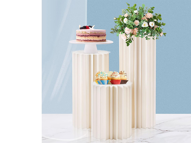 Amazon｜Duvinin サイドテーブル 折りたたみ式円柱ディスプレイ