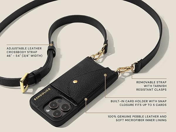 Amazon.com: Bandolier Hailey Crossbody Wallet Phone Case for