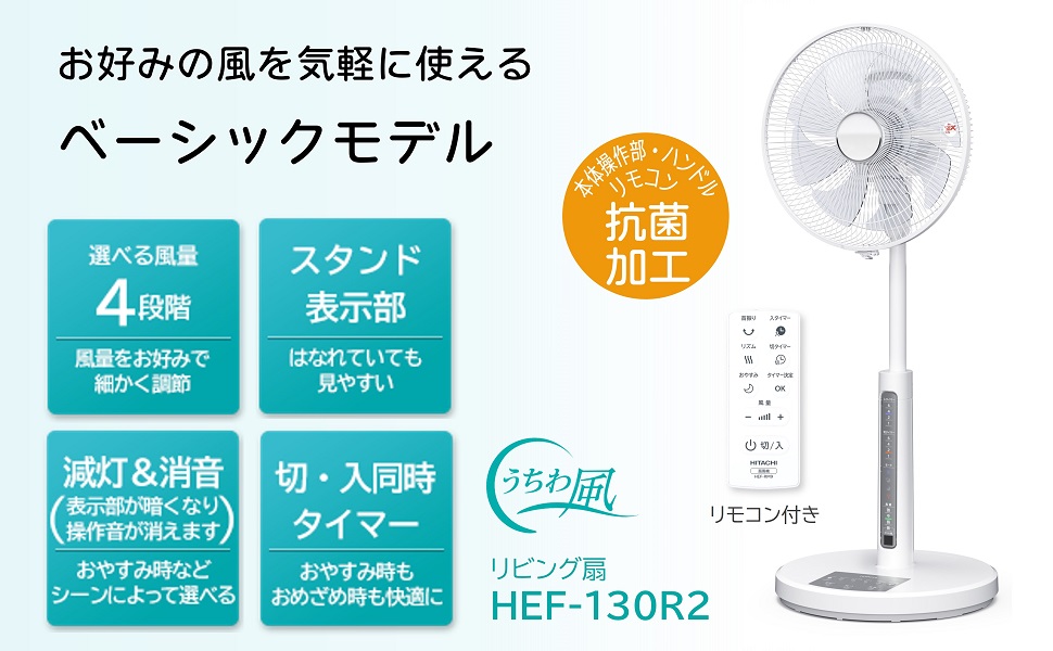 Amazon | 【Amazon.co.jp限定】日立 リビング扇風機 ACモーター 風量4